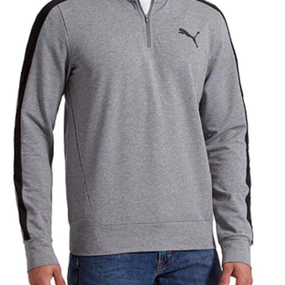 Puma Men’s Stretchlite Half Zip Sweatshirt | MEDIUM GRAY HEATHER |‎ Medium - Picture 1 of 11
